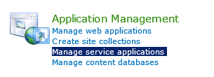 Manage service applications in SharePoint