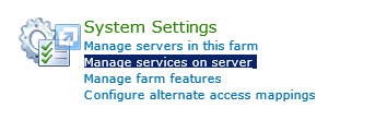 Manage services on server