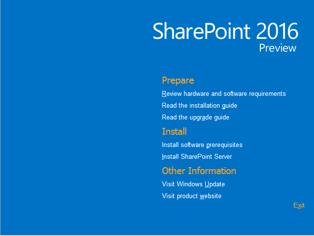 Install SharePoint Server 2016 step by step