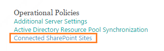 Connected SharePoint Site