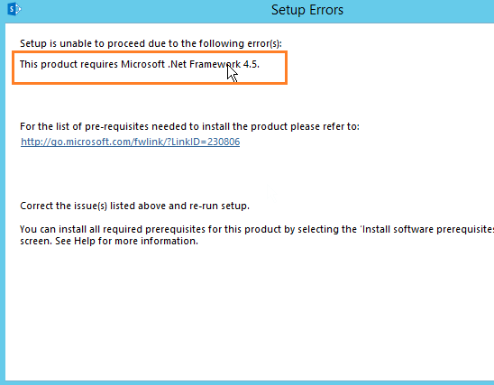 This Product Requires Microsoft .Net Framework 4.5