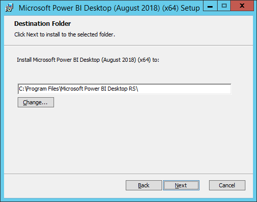power bi desktop for report server aug 2018 installation